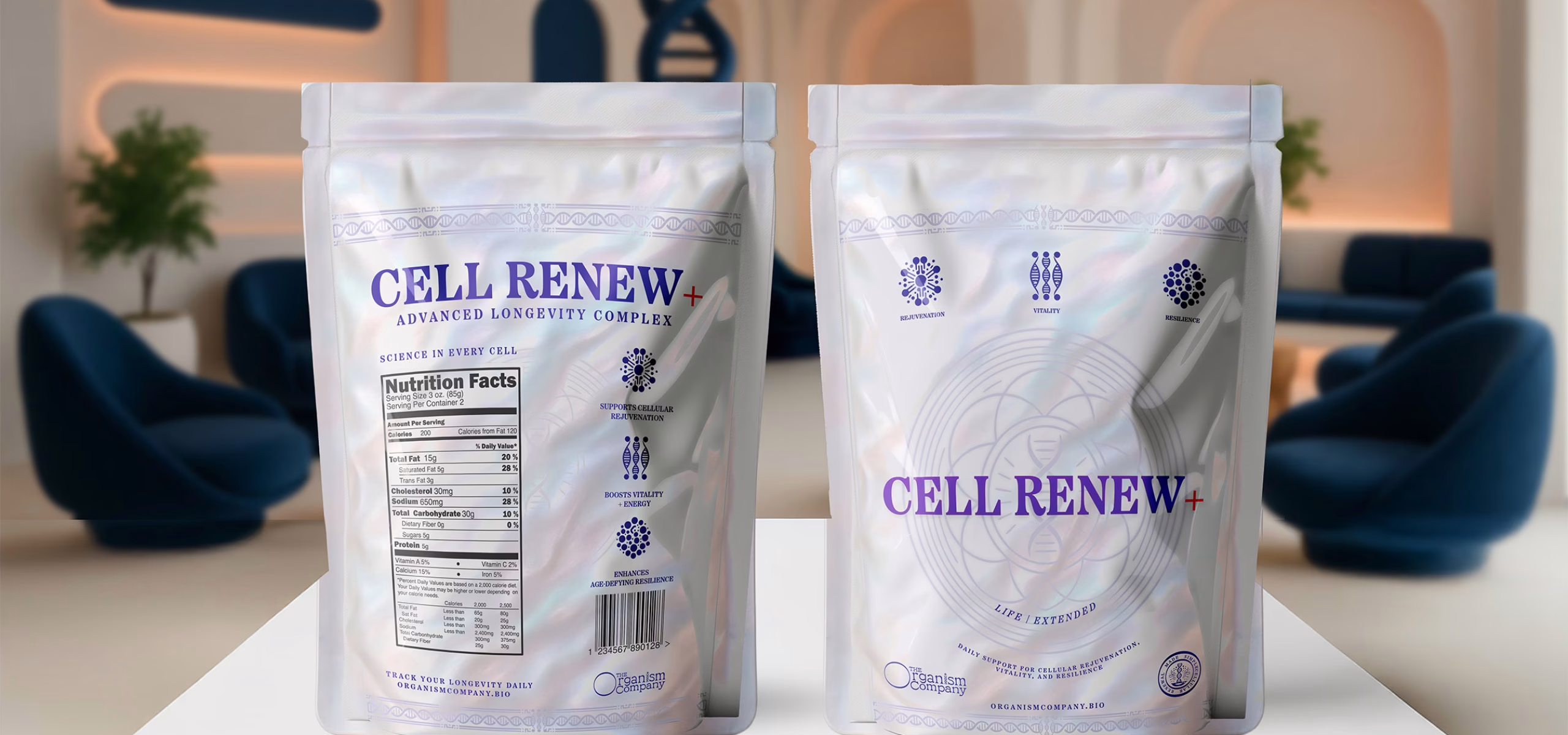 brand systems designer consumer biotech rebrand packaging